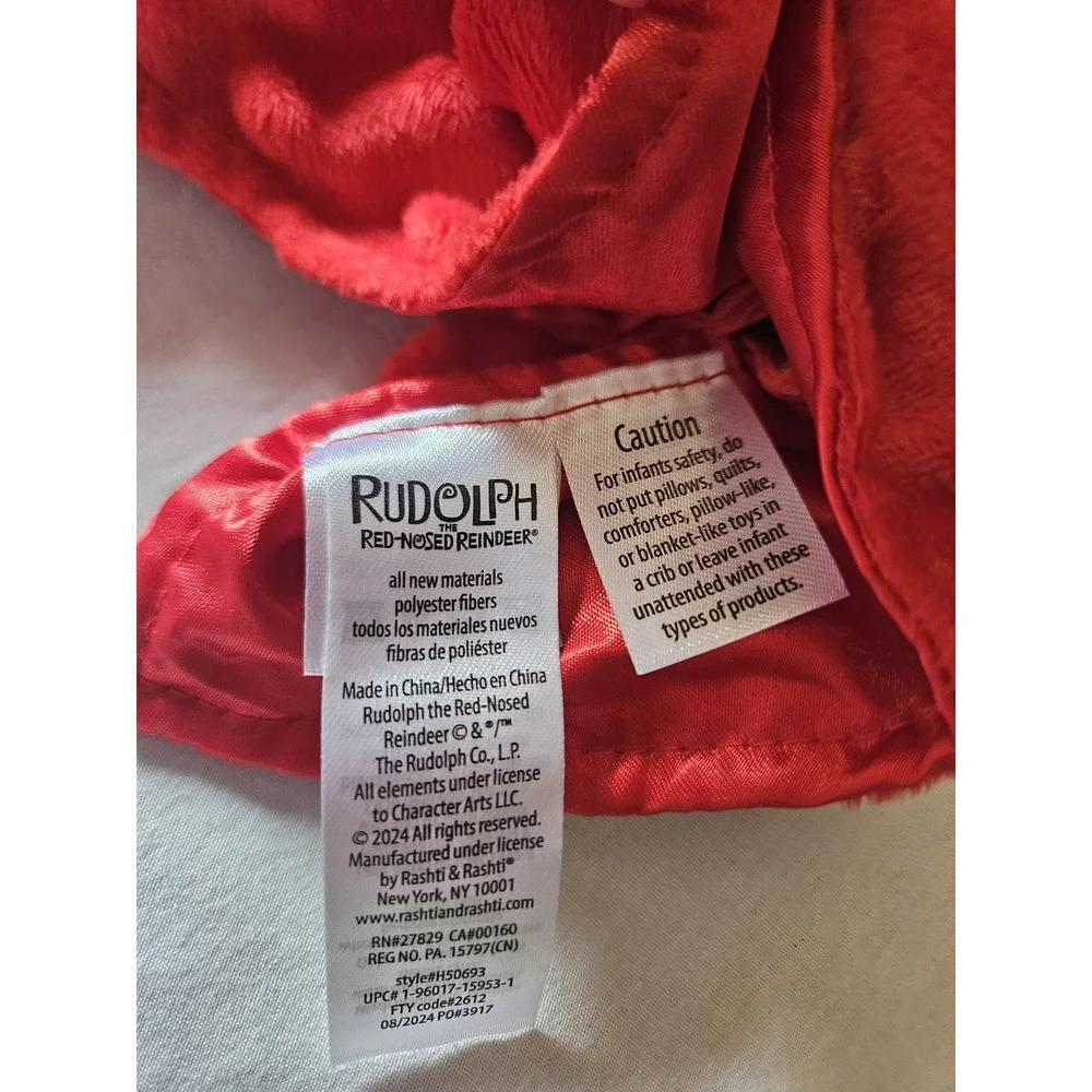 Rudolph Red Nosed Reindeer My First Rudolph Security‎ Blanket Lovey 10